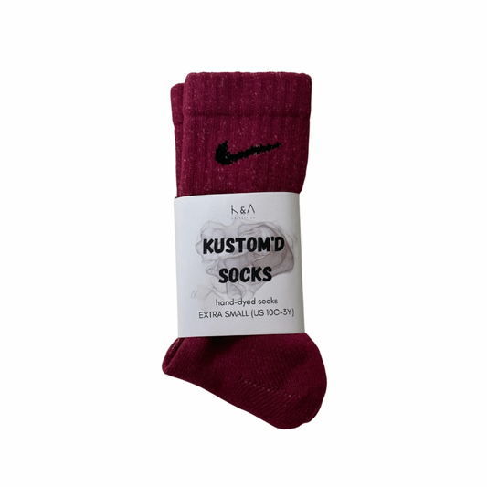 Kids Kustom’d Socks - Wine